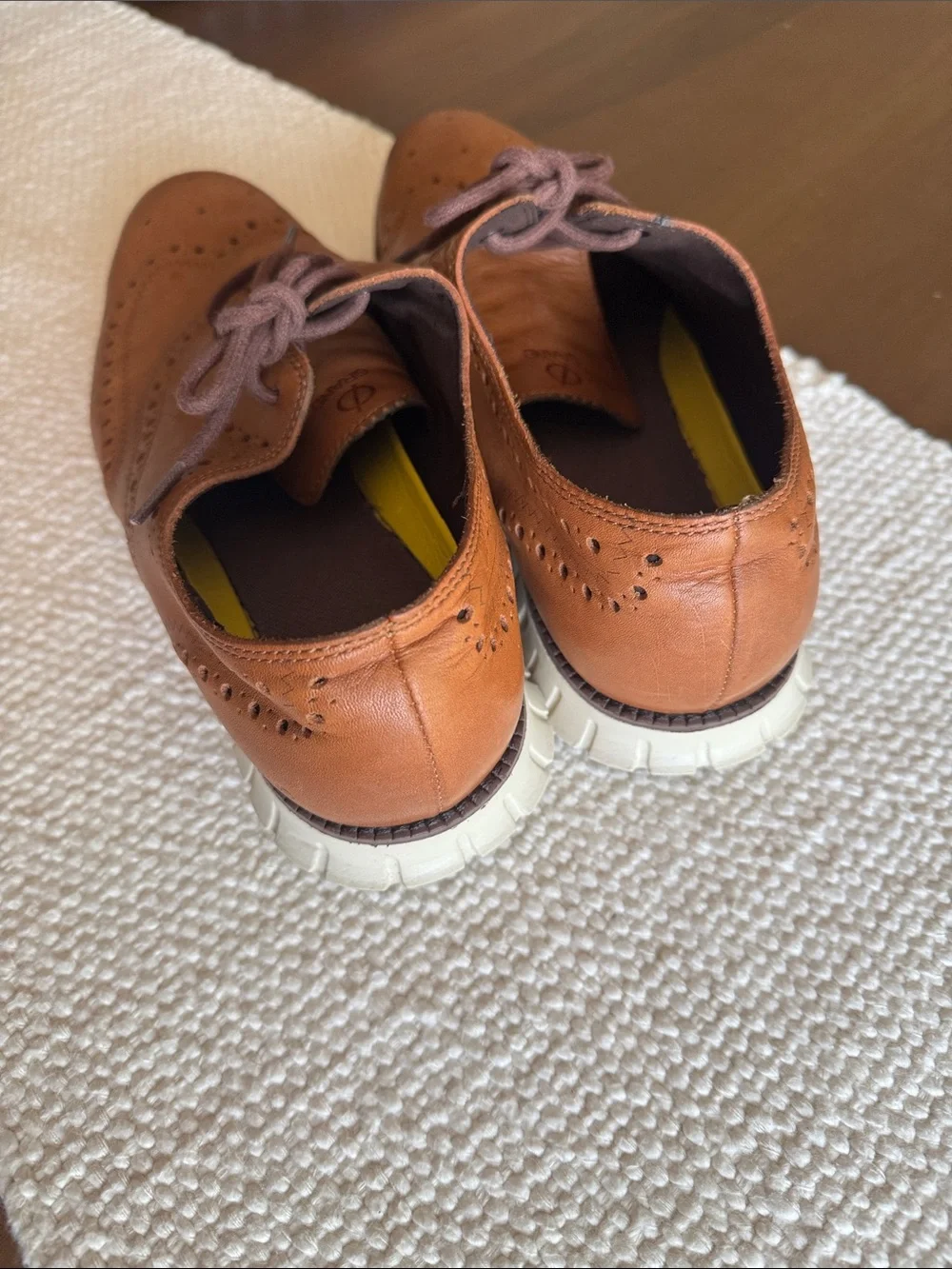 Cole Haan Tan Leather Wingtip Oxfords